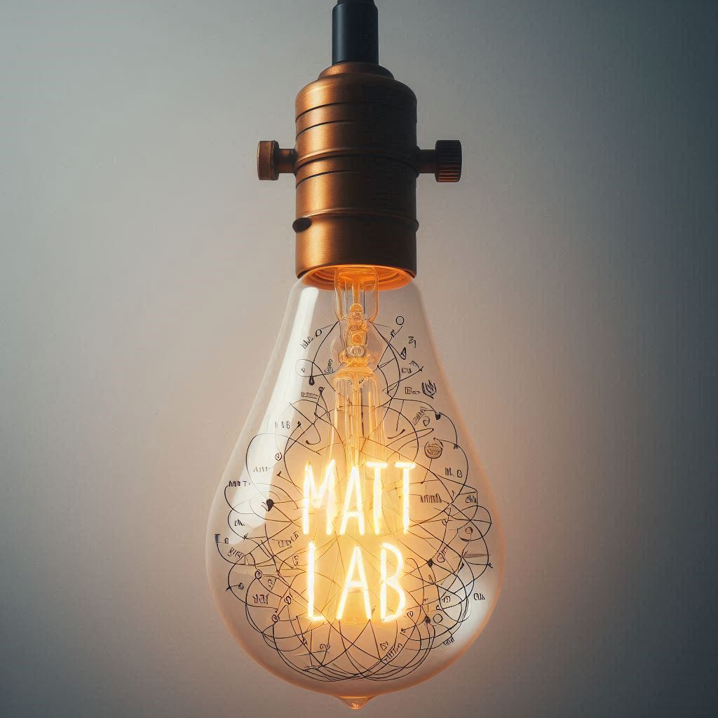 uma lâmpada vintage em que o filamento é a palavra MATT LAB escrito à mão com fundo branco.png